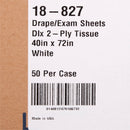 McKesson Nonsterile Physical Exam Drape, 40 x 72 Inch (Case of 50)