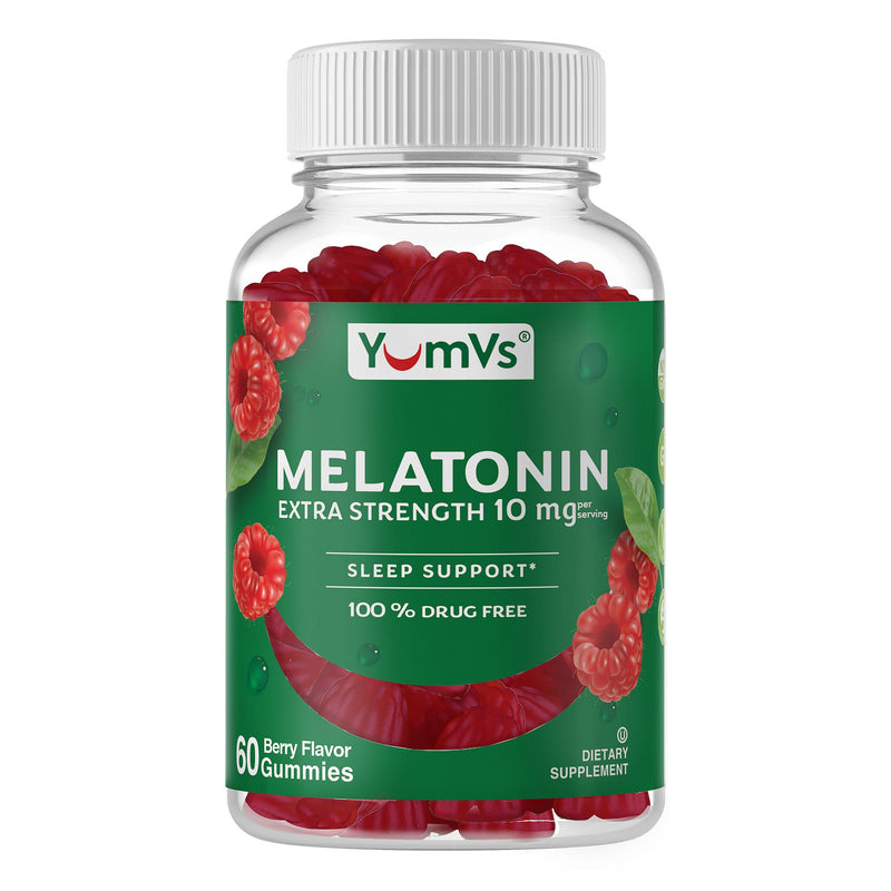 YumVs 10 mg Melatonin Extra Strength Gummies, Berry Flavor (Case of 720)
