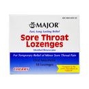 Major Benzocaine / Menthol Sore Throat Relief (Pack of 18)