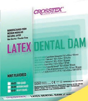 SPS Medical Supply EENT Drape Crosstex Mint Dental Dam 5 W X 5 L Inch NonSterile (52/BX) 