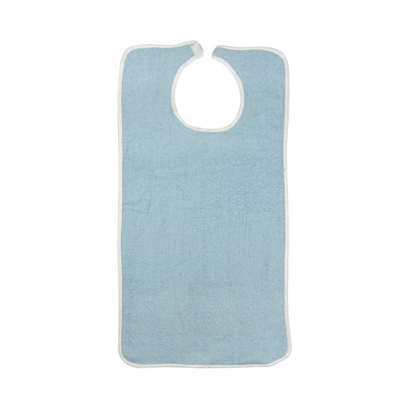 Beck's Classic Terry Adult Bib, Blue (Case of 72)