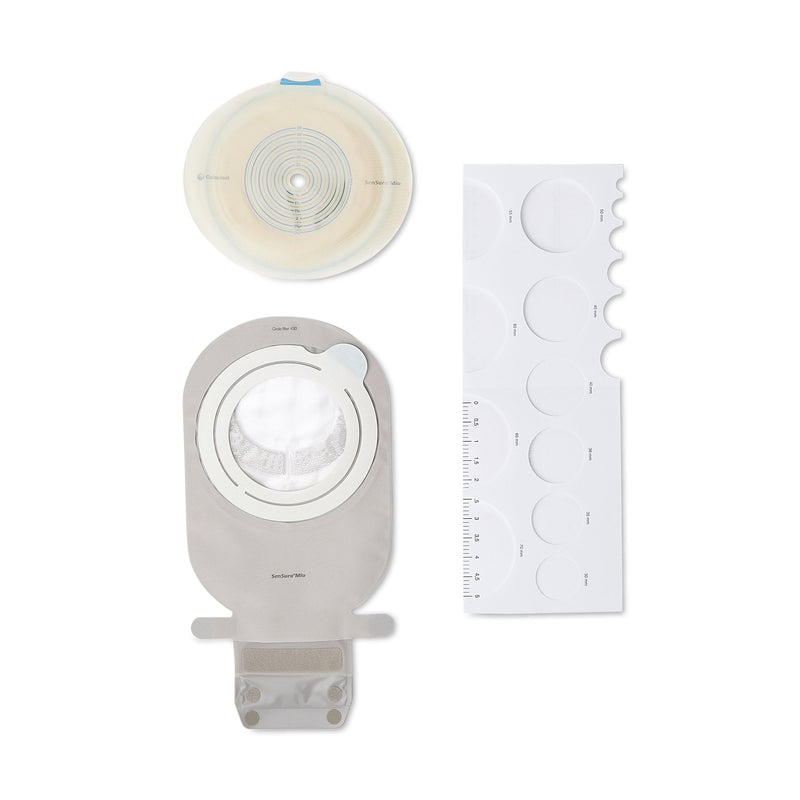 Coloplast Ostomy Pouch SenSura Mio Two-Piece System Maxi Length Flat, Trim to Fit 3/8 to 2-3/4 Inch Stoma Drainable (5/BX) 
