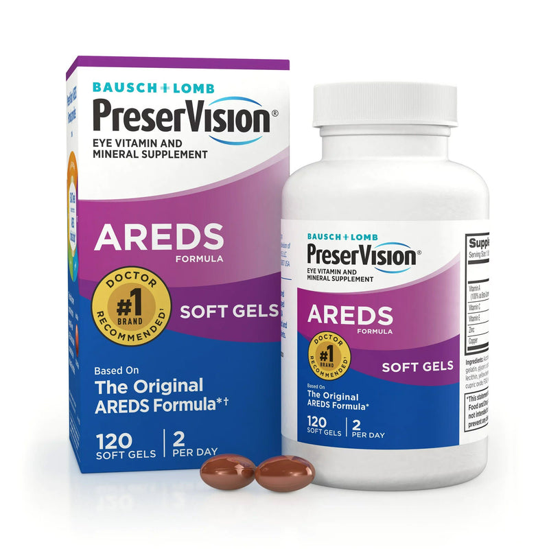 Bausch + Lomb PreserVision AREDS Soft Gels (Bottle of 120)