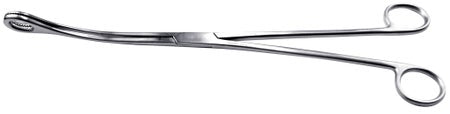 BR Surgical KELLY Uterine Polypus Forceps, curved, serrated, 12¾" 