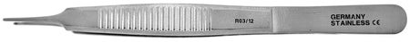 BR Surgical LESTER Fixation Forceps, straight, 1x2 teeth, 3½" 