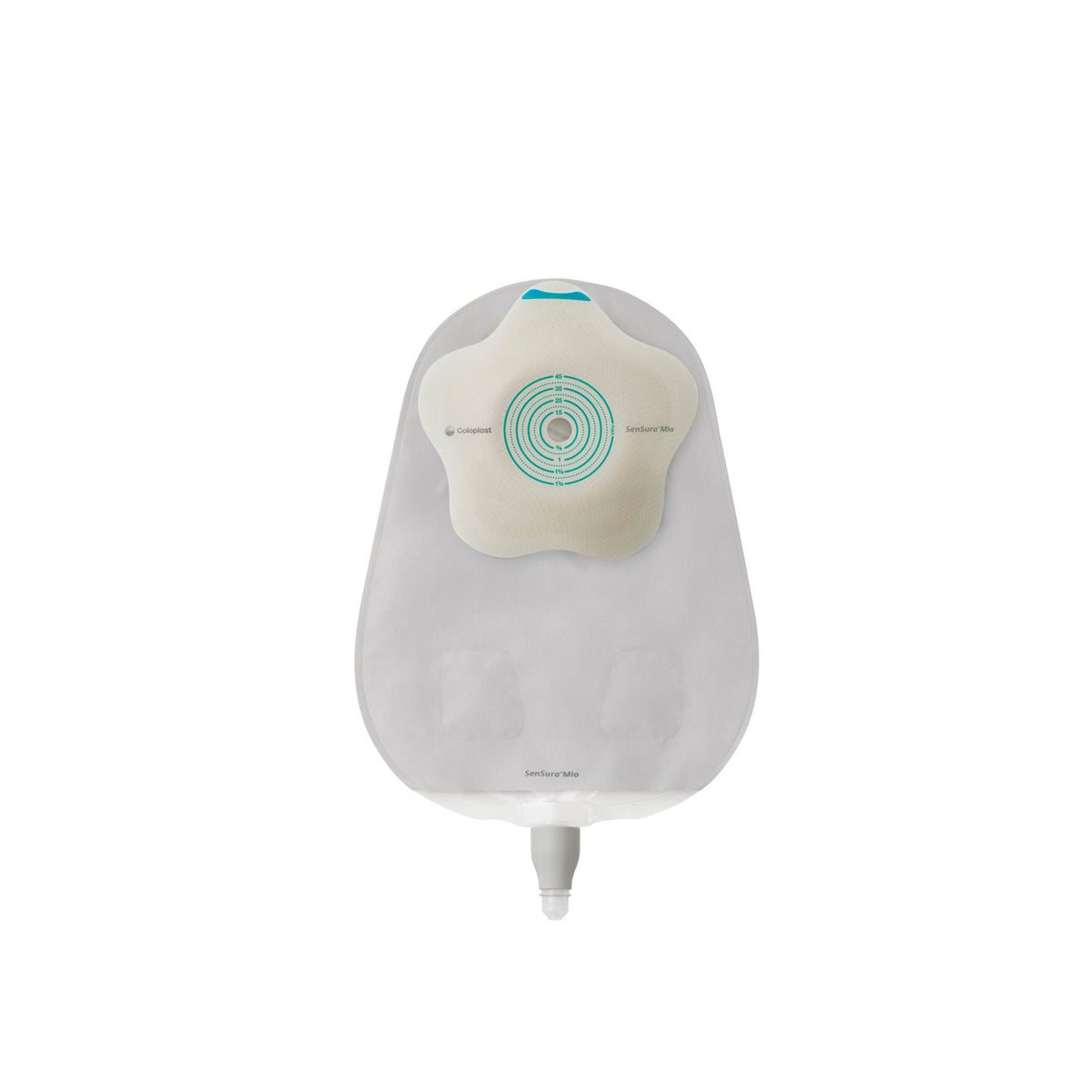 Urostomy Pouch SenSura Mio One-Piece System Convex Flip, Pre-Cut Opaque (Box of 10)