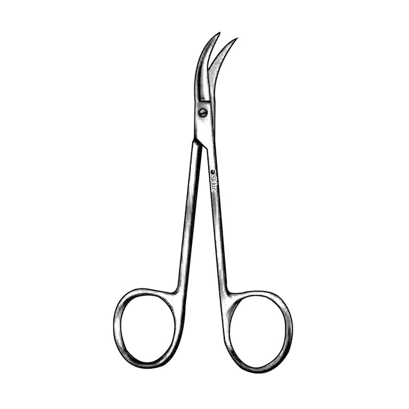 Sklar Iris Scissors - 4-1/2", Curved Upwards, Sharp/Sharp - 64-2143 