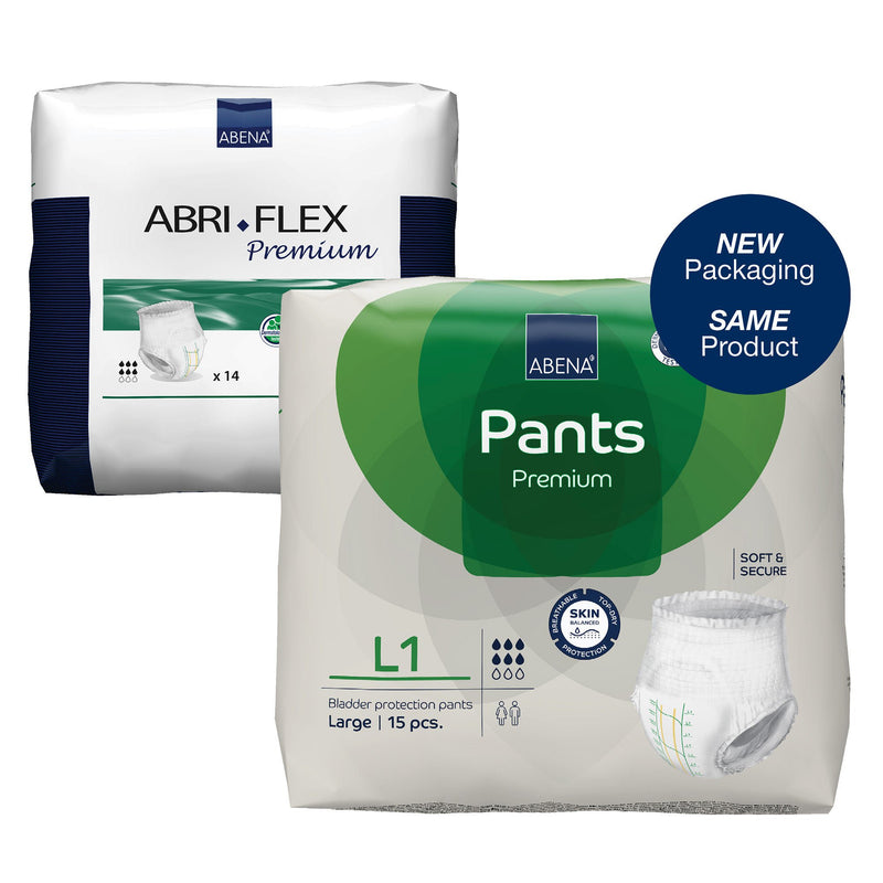 Abri-Flex Premium L1 Absorbent Underwear, Large (Case of 84)