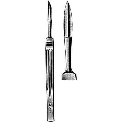 Sklar Joseph Double-Edged Nasal Knife (CensiTrac Marked) - Straight, Large Sharp Tip - 41-1262c 