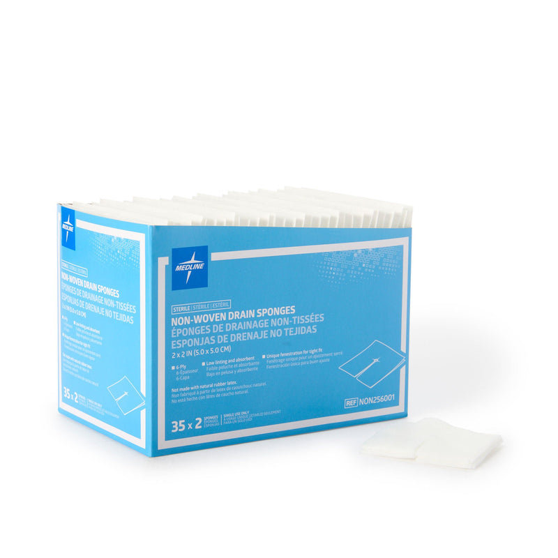 I.V. Sponge Medline 2 X 2 Inch 6-Ply Sterile 2 per Pack (Case of 1400)