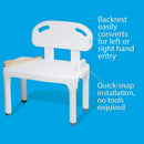 Compass Health Brands Carex Bath Transfer Bench, 17½ to 22½ Seat Height 
