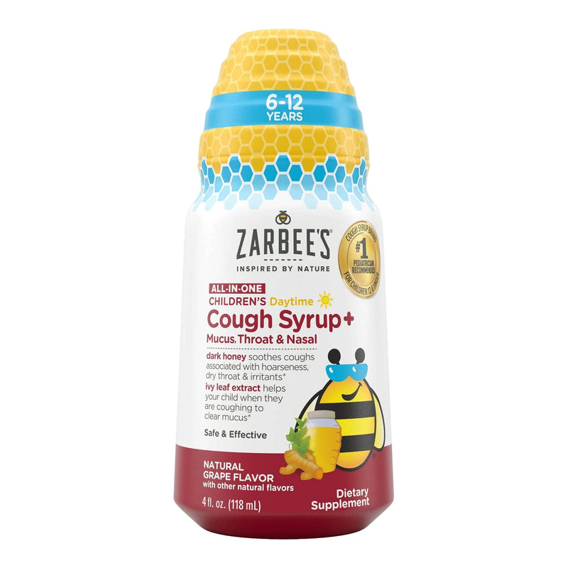 Zarbee's All-In-One Children's Daytime Cough Syrup, Mucus, Throat & Nasal, Grape (Each)
