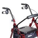 drive Duet Four-Wheel Rollator, Burgundy