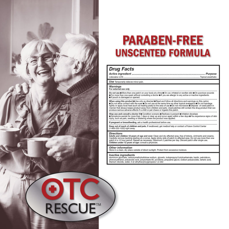 OTC Rescue Lidocaine Topical Pain Relief Patch 