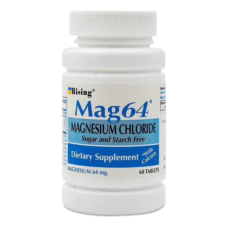 Rising Pharmaceuticals Mag 64 Magnesium Chloride Mineral Supplement 