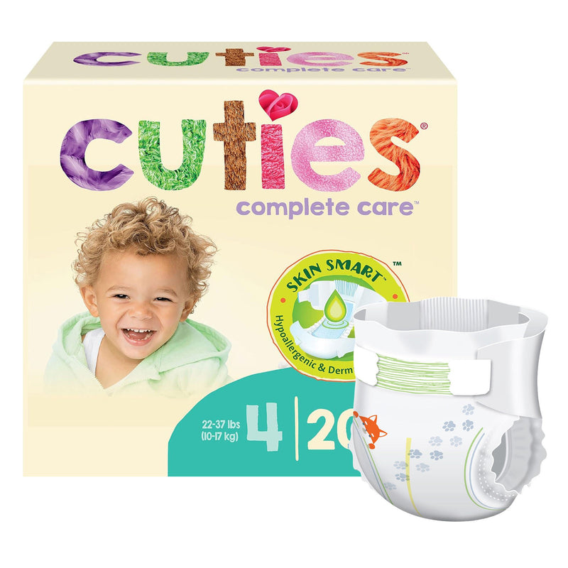 Cuties Complete Care Diapers for Toddlers, 22 – 37 lbs. (Case of 200)