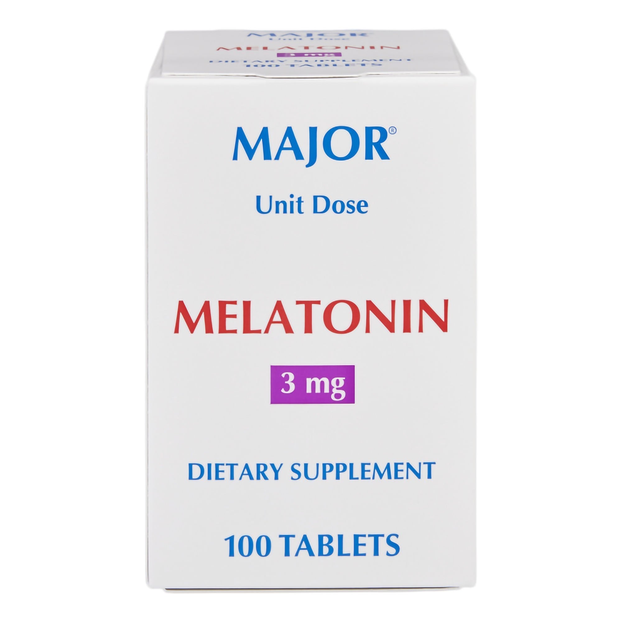Major 3-milligram Melatonin, Individually Wrapped Tablets (Box of 100) 