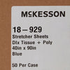 McKesson Blue Flat Stretcher Sheet, 40 x 90 Inch (Case of 50)