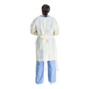 Protective Procedure Gown Halyard Basics 2X-Large Yellow NonSterile AAMI Level 2 Disposable (100/CS) 