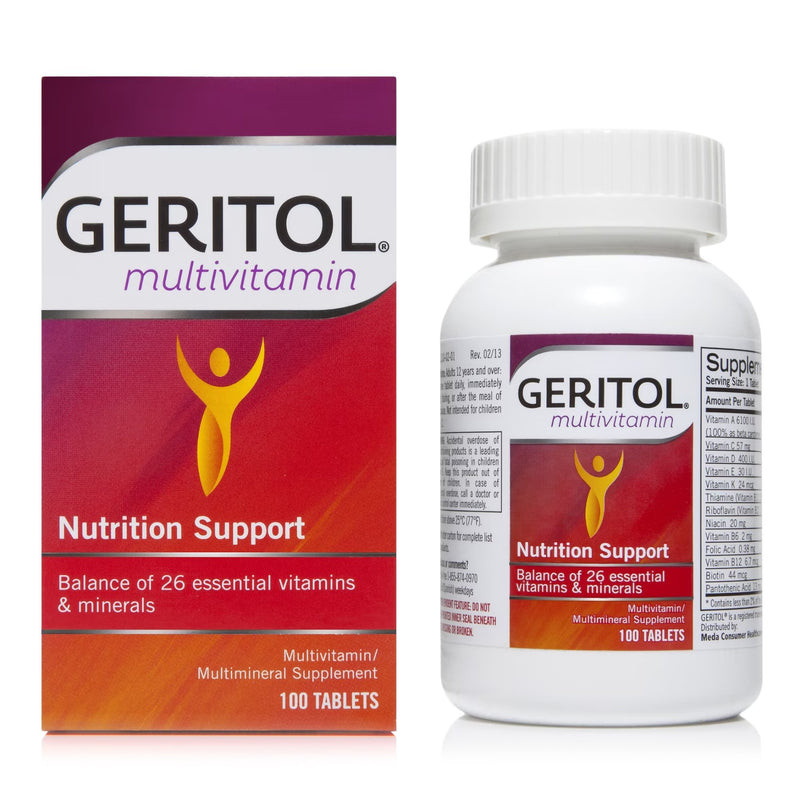 Geritol Vitamin A / Ascorbic Acid Multivitamin Supplement (Bottle of 100)