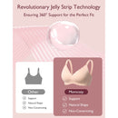 Nursing Bra Momcozy Jelly Strip 36 to 38 Inch Chest Large Beige Back Hook and Eye Closure Adjustable Shoulder Strap (Each)