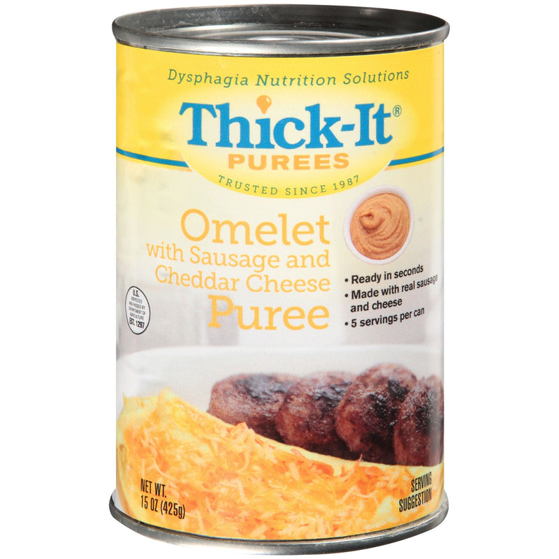 Thick-It Purees Omelet with Sausage and Cheddar Cheese Thickened Food (Case of 12)
