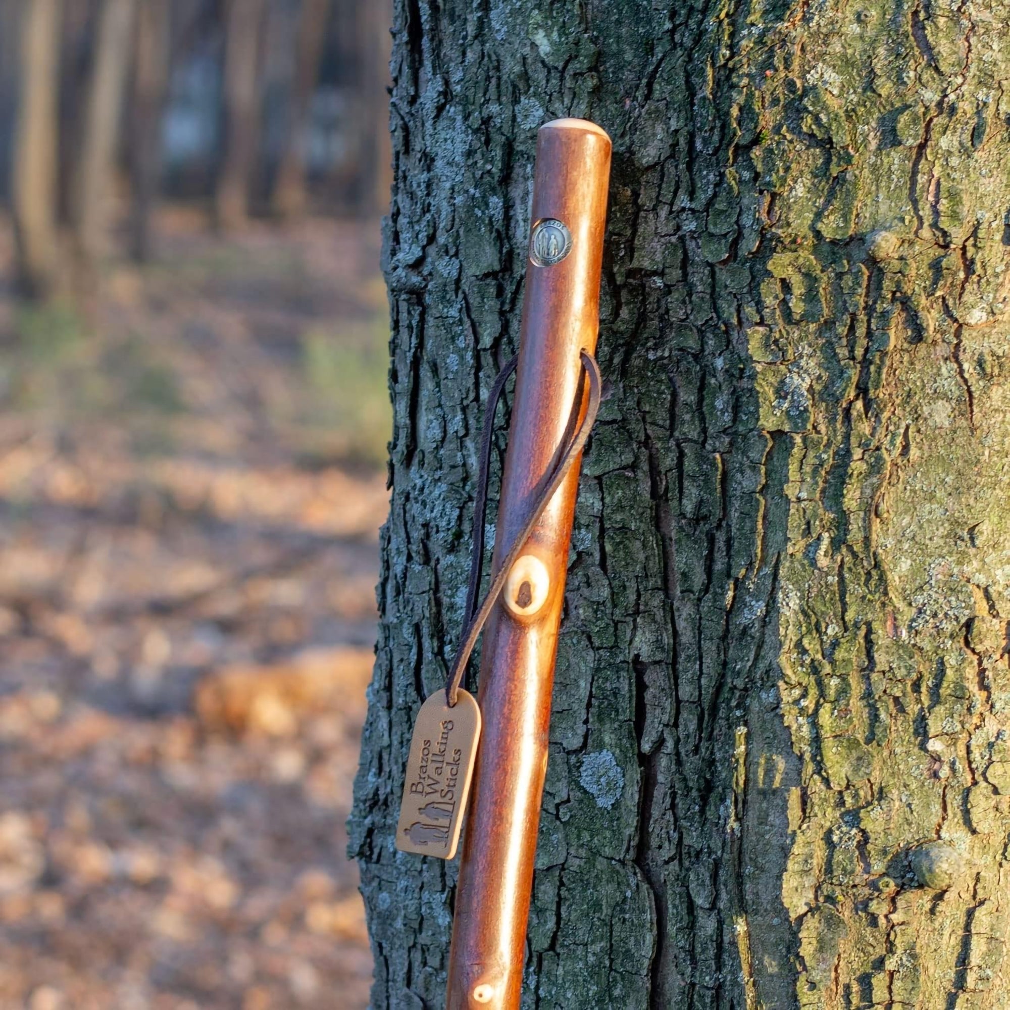 Mabis Healthcare Brazos Maple Rustic Walking Stick, 55-Inch Height 