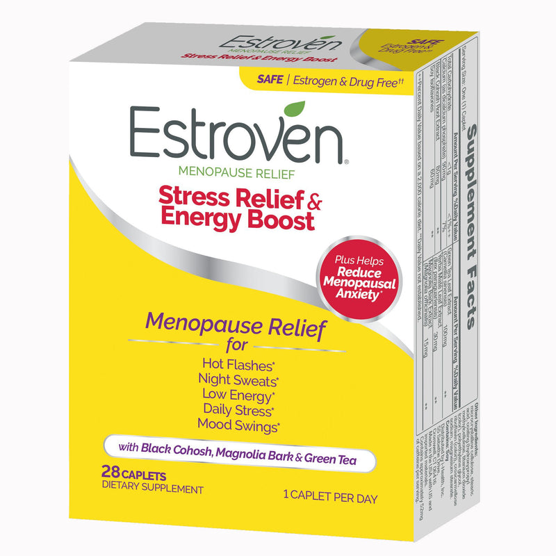 Estroven Once Daily Menopause Relief Stress Relief & Energy Boost Caplets