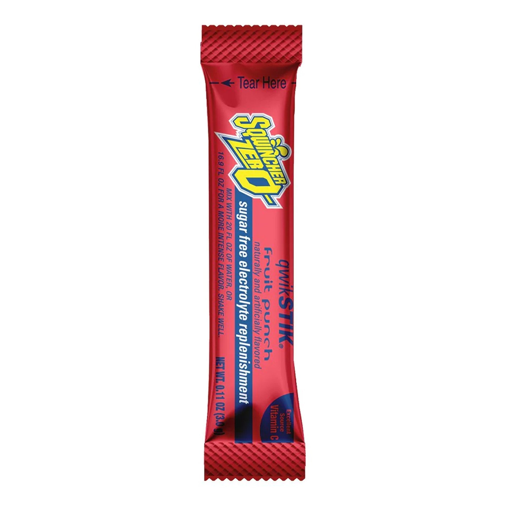Kent Precision Foods Sqwincher Quik Stik Zero Fruit Punch Electrolyte Replenishment Drink Mix (500/CS) 