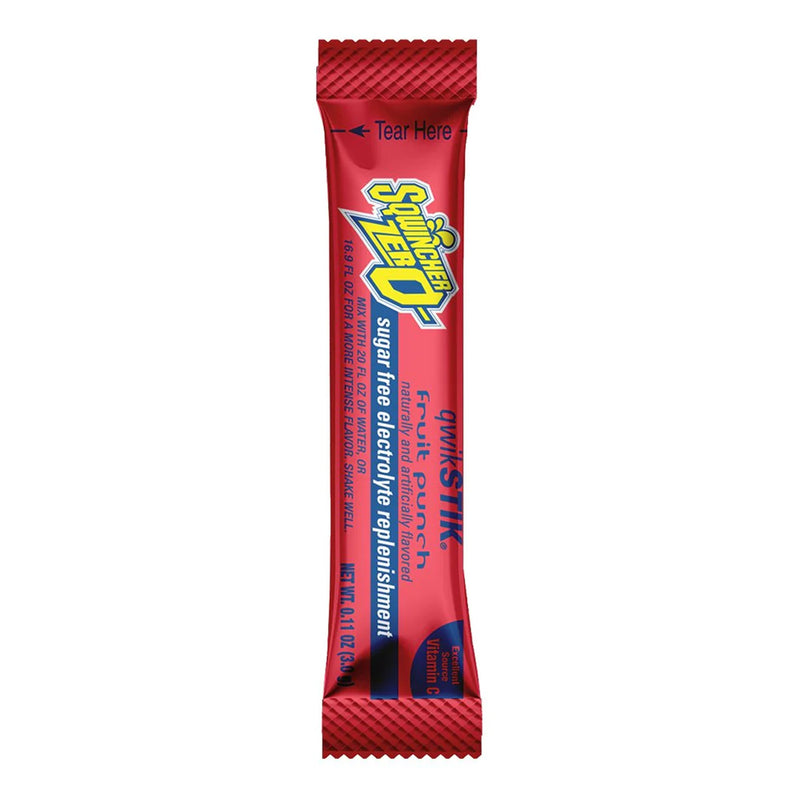 Sqwincher Quik Stik Zero Fruit Punch Electrolyte Replenishment Drink Mix (Case of 500)