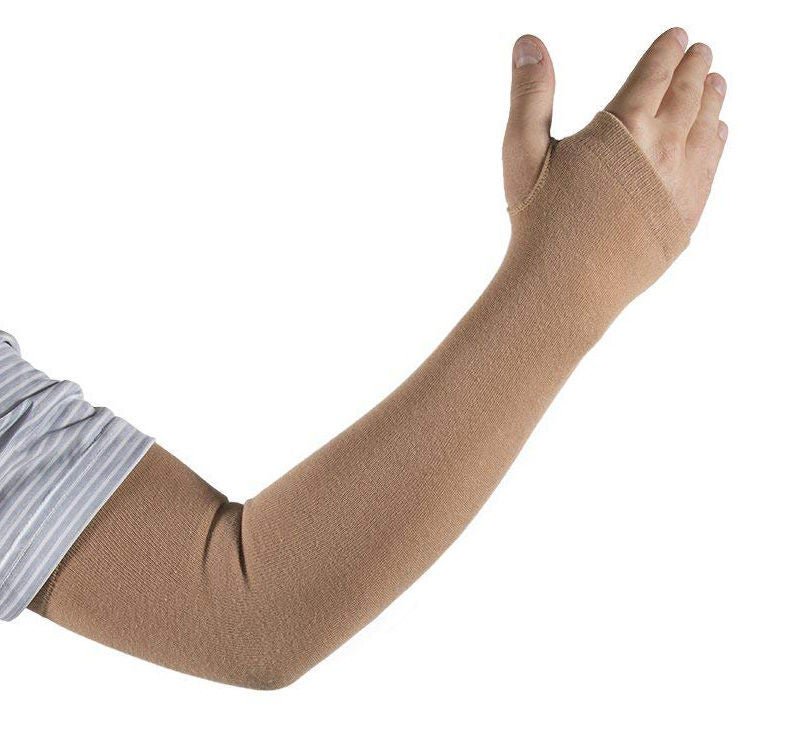 Kinship Comfort Brands Protective Sleeve, Beige, Large (Case of 12 Pairs)