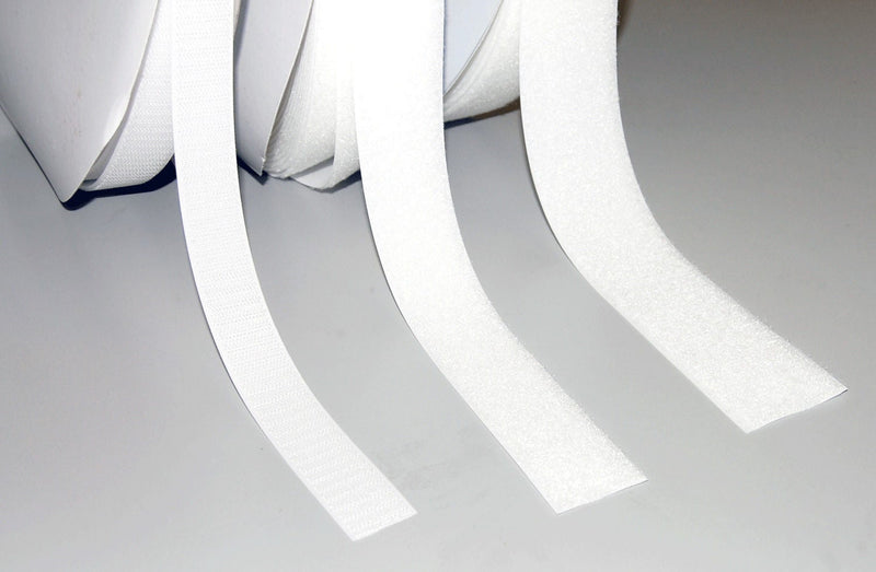 Adhesive Backed Hook 1 Inch X 25 Yard White (Roll)