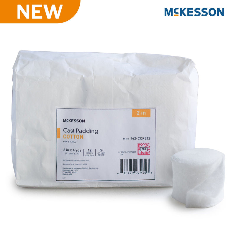 Cast Padding Undercast McKesson 2 Inch X 4 Yard Cotton NonSterile (Case of 12 Bags)