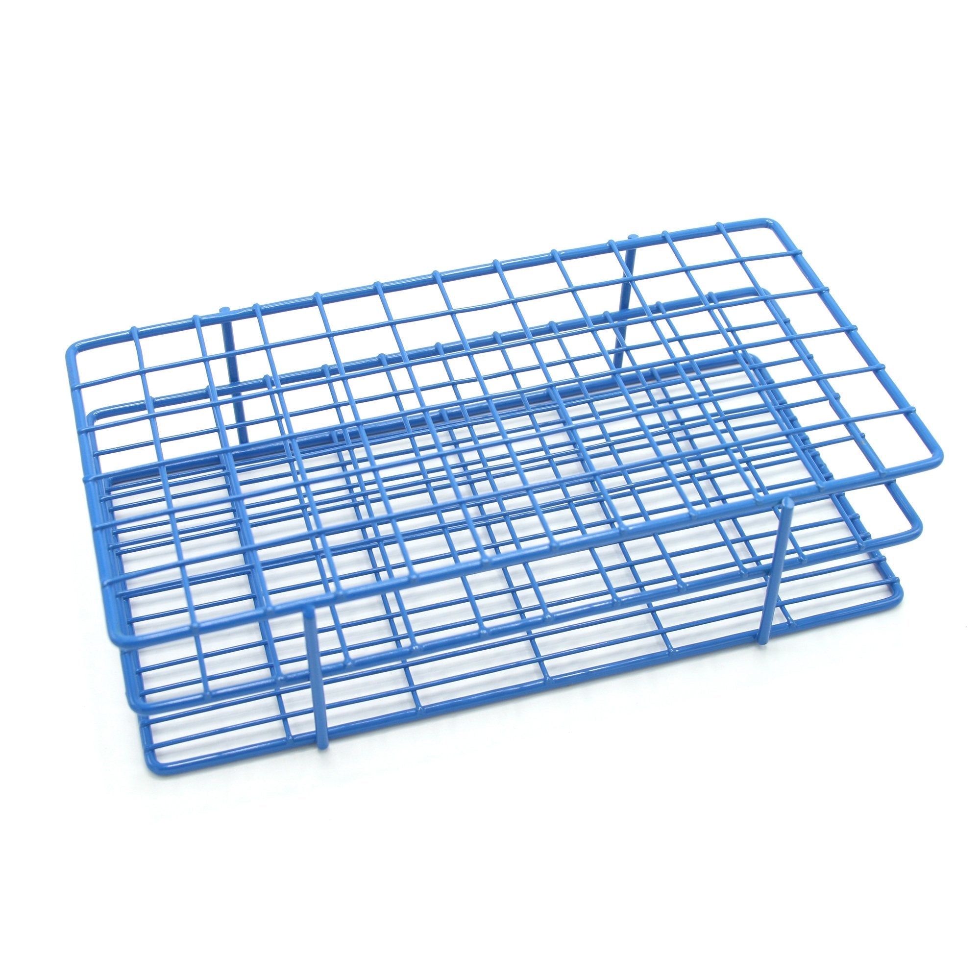 Heathrow Scientific LLC Wire Rack Test Tube Rack 72 Place 13 to 16 mm Tube Size Blue 2-1/2 X 5 X 9-1/3 Inch 