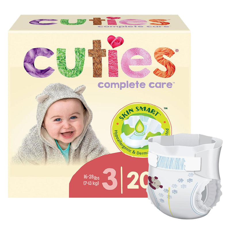 Cuties Complete Care Diapers, Size 3 (Case of 200)