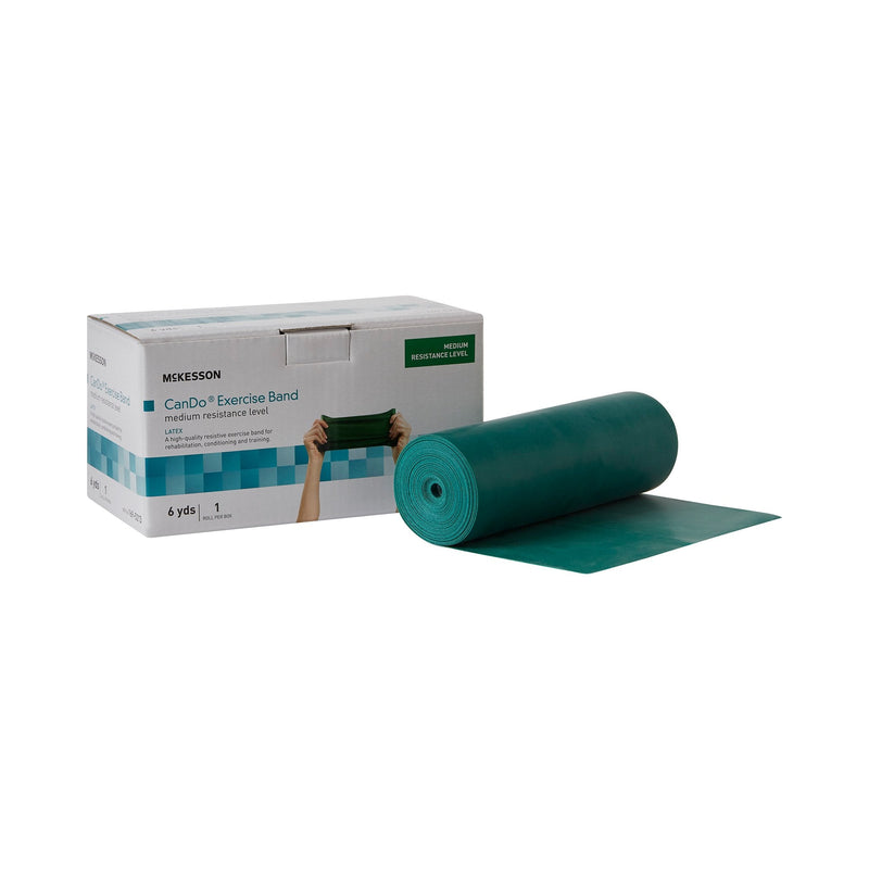 McKesson Brand McKesson Exercise Resistance Band, Green, 5 Inch x 6 Yard, Medium Resistance 