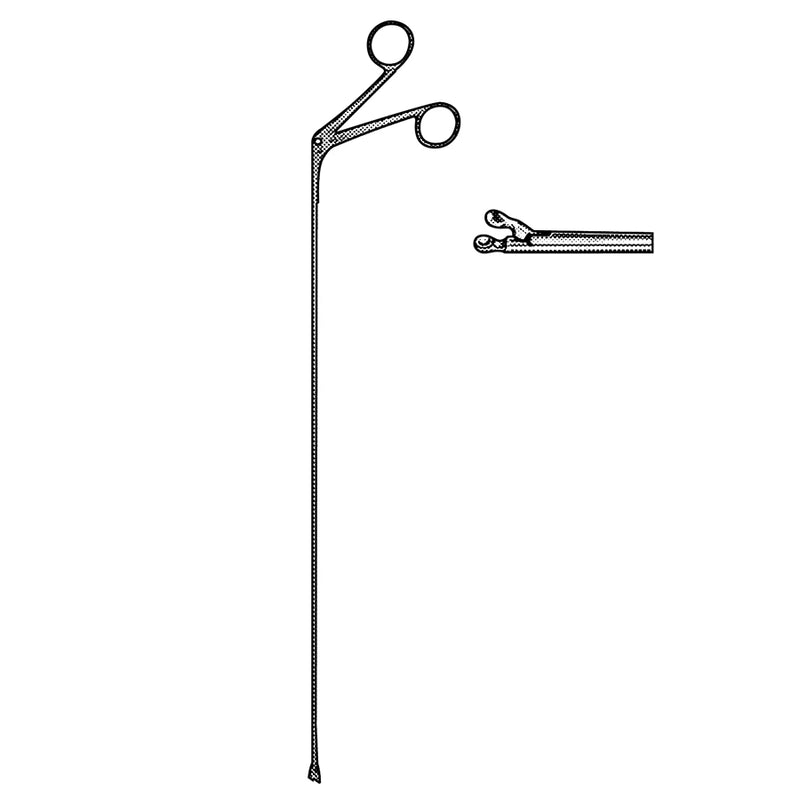 Sklar Chevalier Jackson Broncho-Esophagoscopy Forceps - 20", Ball Cutting Tip, Straight, Alligator Jaw - 75-1276