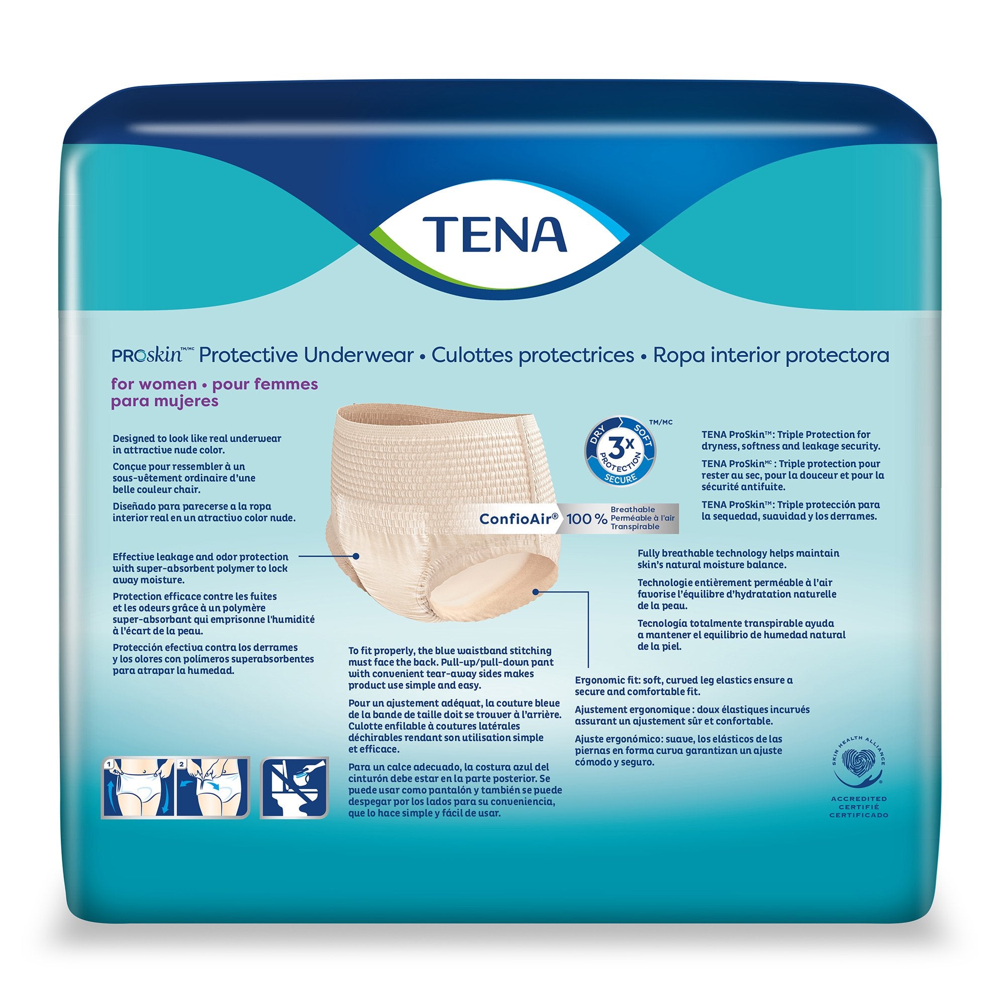 Essity HMS North America Inc Tena ProSkin Maximum Absorbent Underwear for Women, Extra Large (56/CS)