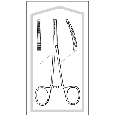 Econo Sterile Halsted Mosquito Hemostatic Forceps - 5", Curved, Disposable, CS 100 - 96-2658