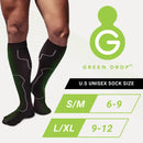 Green Drop Compression Socks – Medical-Grade Infused Support, S/M (48/CS)