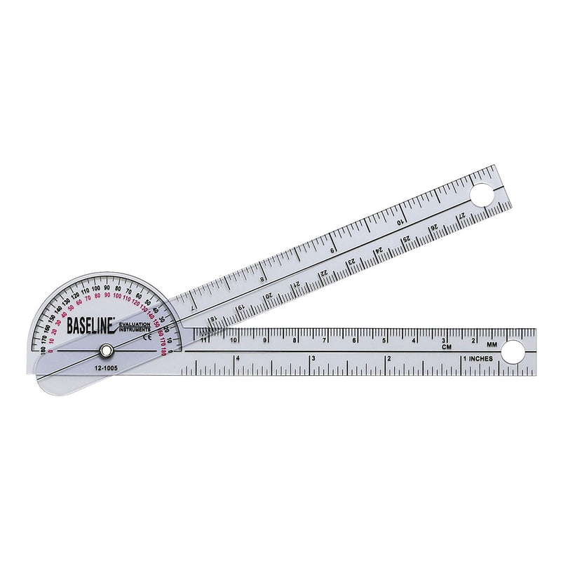 Baseline 180° Head Plastic Goniometer, 6 Inch Arms (Each)