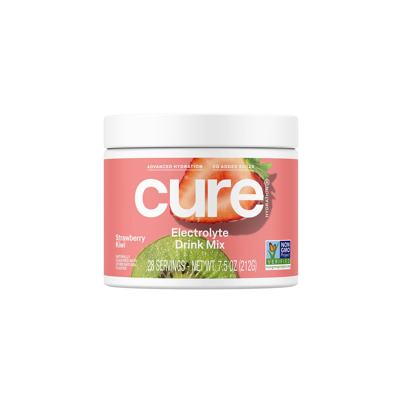 Cure Electrolyte Drink Mix, Strawberry Kiwi, 7.2-ounce Jar (Case of 12)