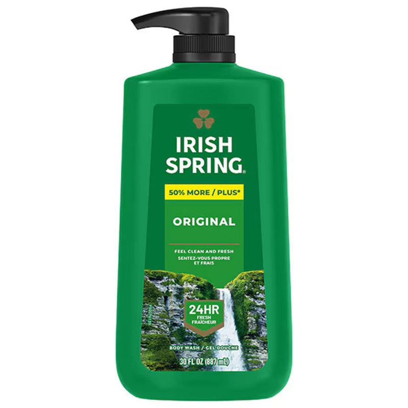 Body Wash Irish Spring Liquid 30 oz. Pump Bottle Scented (Carton of 4)