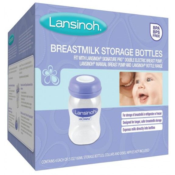 Emerson Healthcare Breast Milk Storage Bottle Lansinoh 5 oz. Clear (12/CS) 
