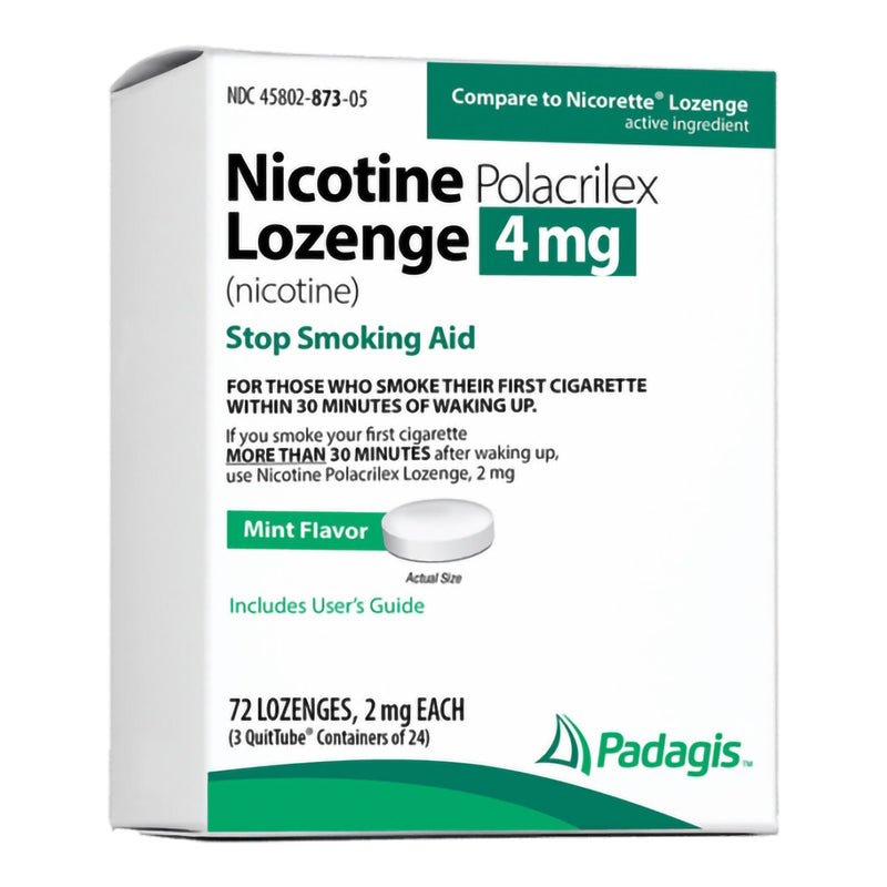Padagis Stop Smoking Aid Lozenges 4 mg Mint (Box of 72)