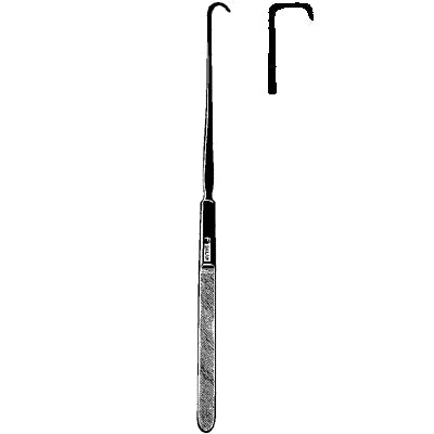 Sklar Black Laser Emmett Fistula Hook - 9", Double-Angled (Style