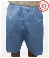 HPK Industries Exam Shorts 4X-Large Blue SMS Adult Disposable (50/CS) 