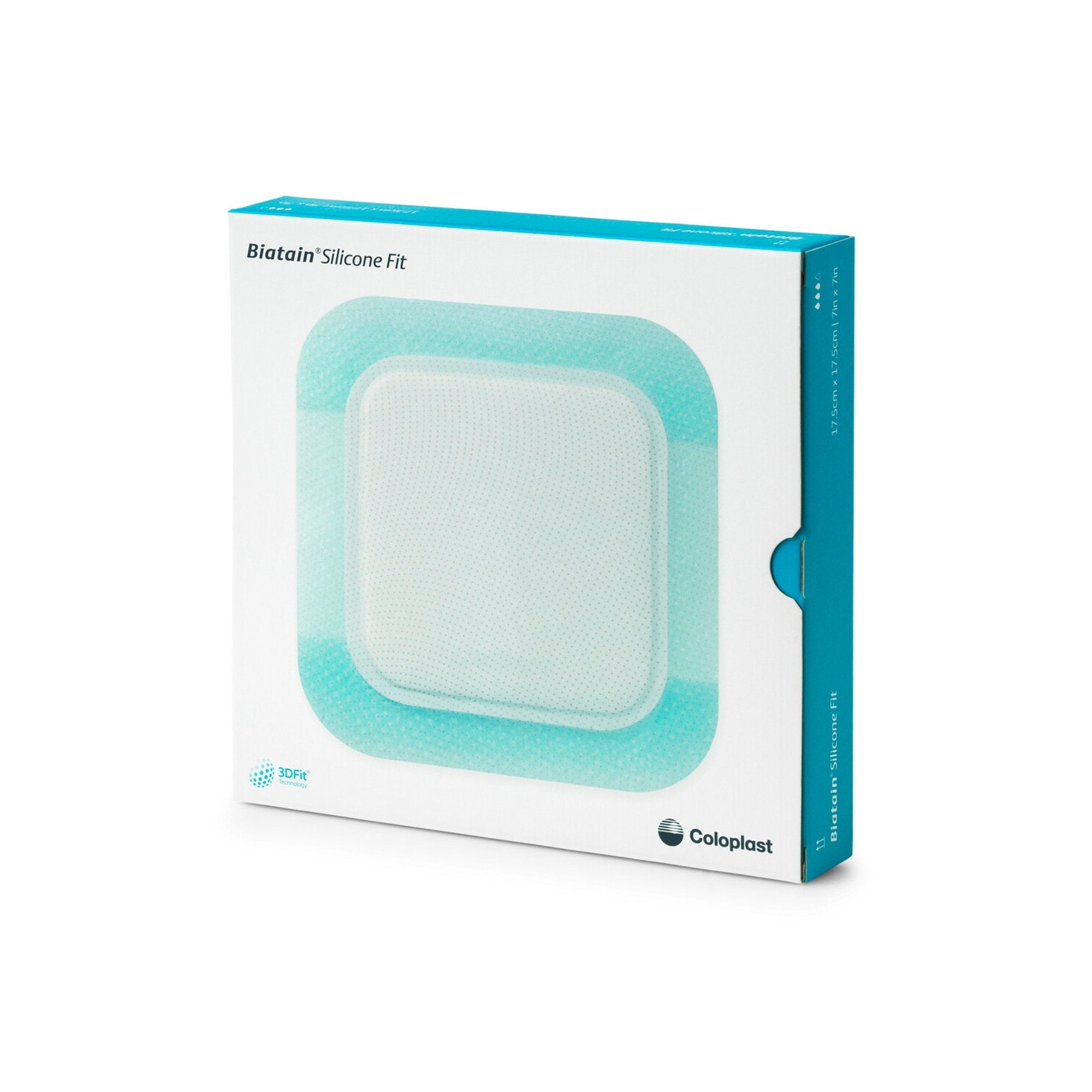 Coloplast Silicone Foam Dressing Biatain Silicone Fit 7 X 7 Inch With Border Film Backing Silicone Adhesive Square Sterile (5/BX) 