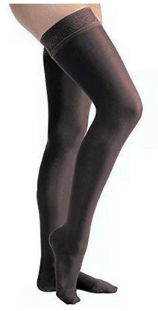Compression Stocking Jobst Activa Thigh High Large Black Closed Toe (Pair of 2)