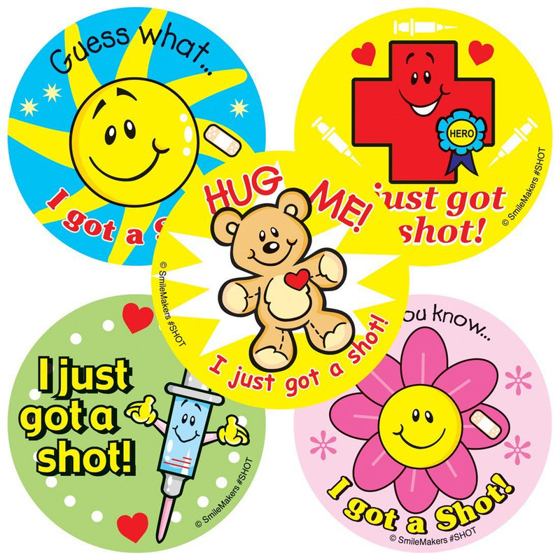Sticker SmileMakers 100 per Roll Allergy Shot 2-1/2 Inch Diameter 
